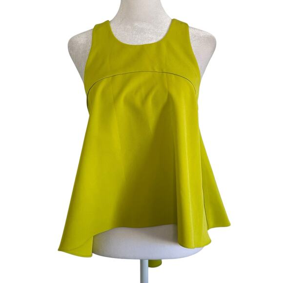 Milly lime green sleeveless high-low tank top size P - Picture 1 of 11